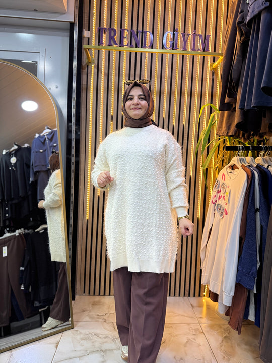 ANGORA YUMOŞ TUNIK BEYAZ