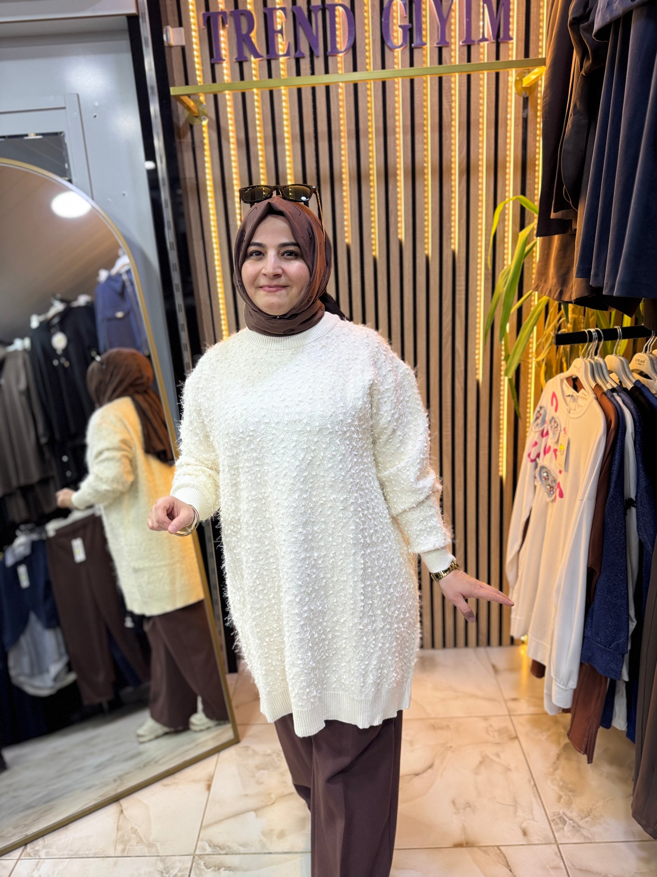 ANGORA YUMOŞ TUNIK BEYAZ