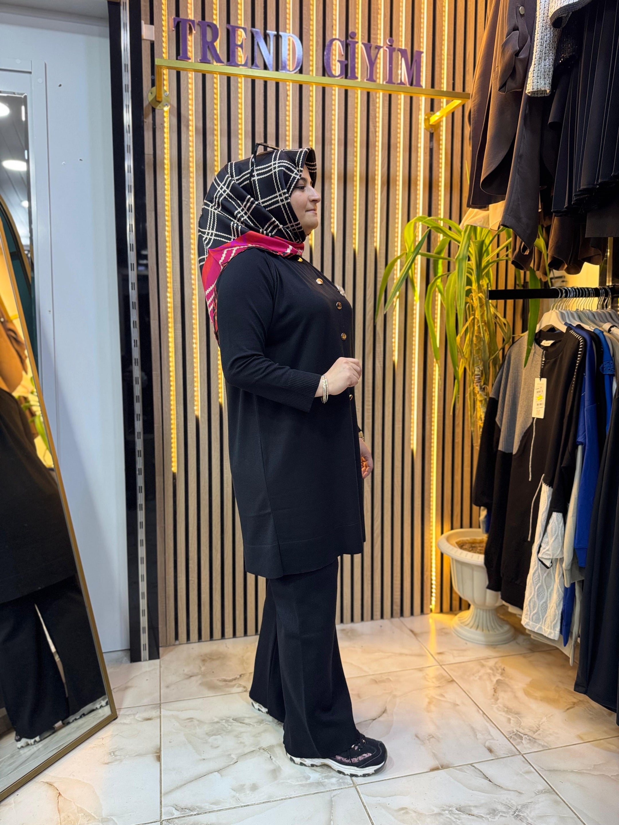 SOĞUK İP MERSERİZE TAKIM SİYAH T32