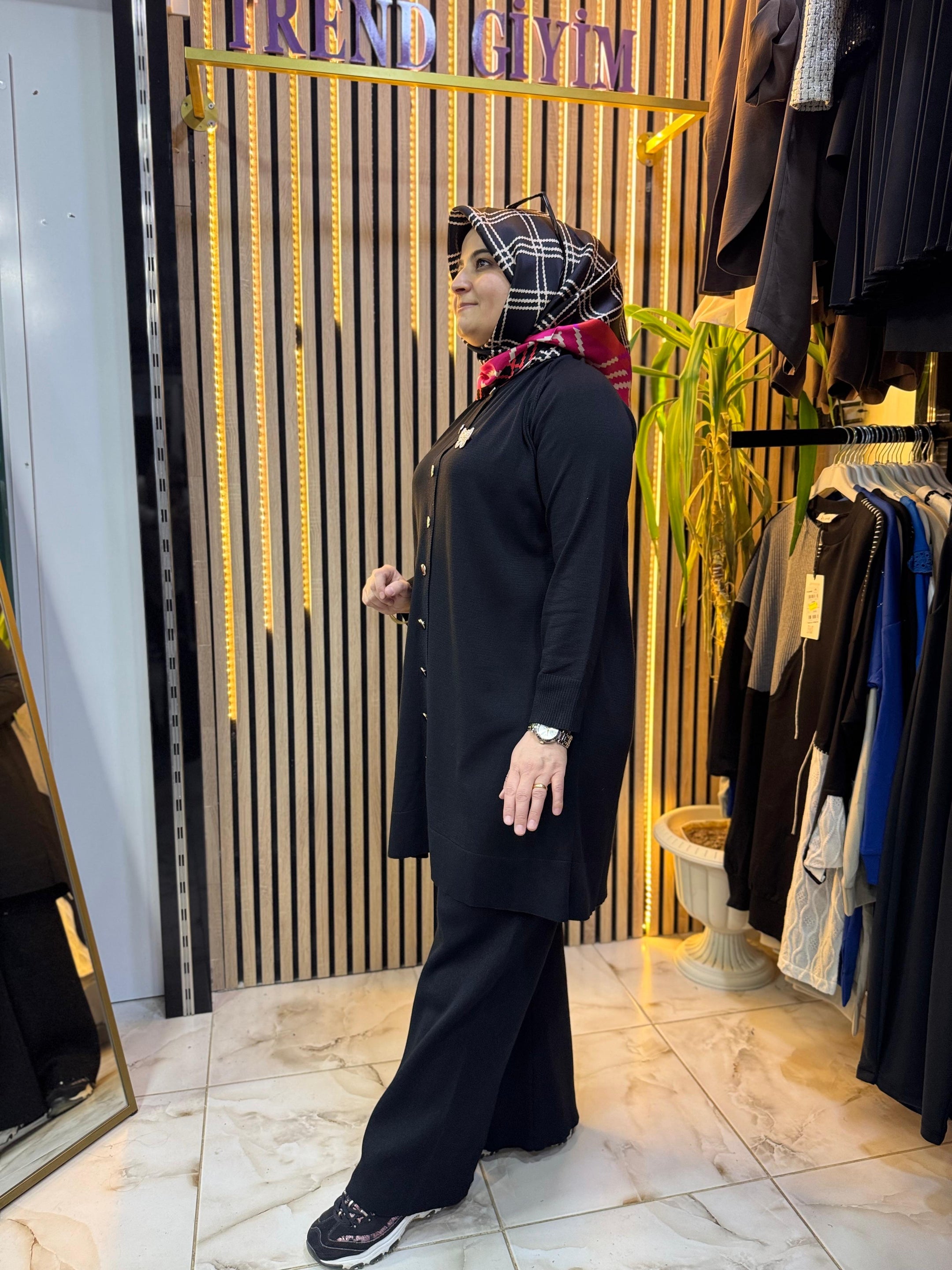 SOĞUK İP MERSERİZE TAKIM SİYAH T32