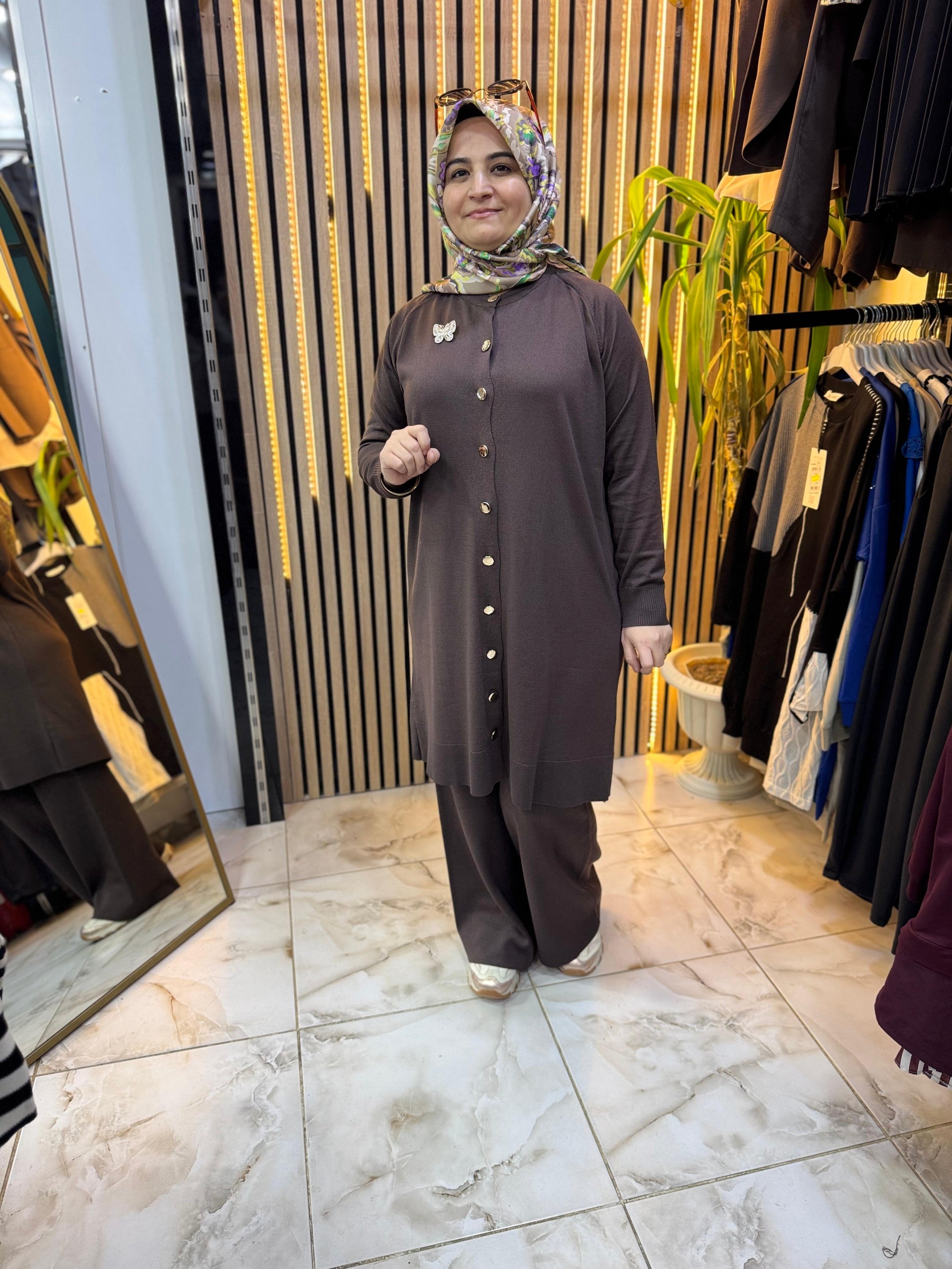 SOĞUK İP MERSERİZE TAKIM KAHVE T34