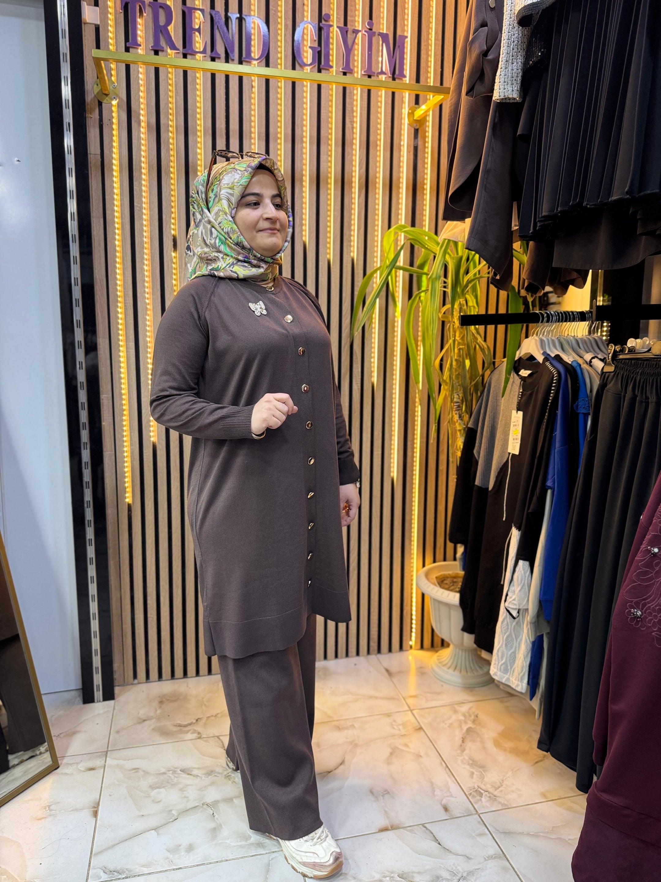 SOĞUK İP MERSERİZE TAKIM KAHVE T34