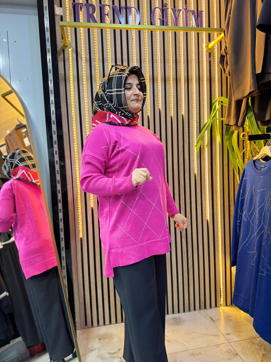 MERSERİZE TAŞLI TUNİK TN53