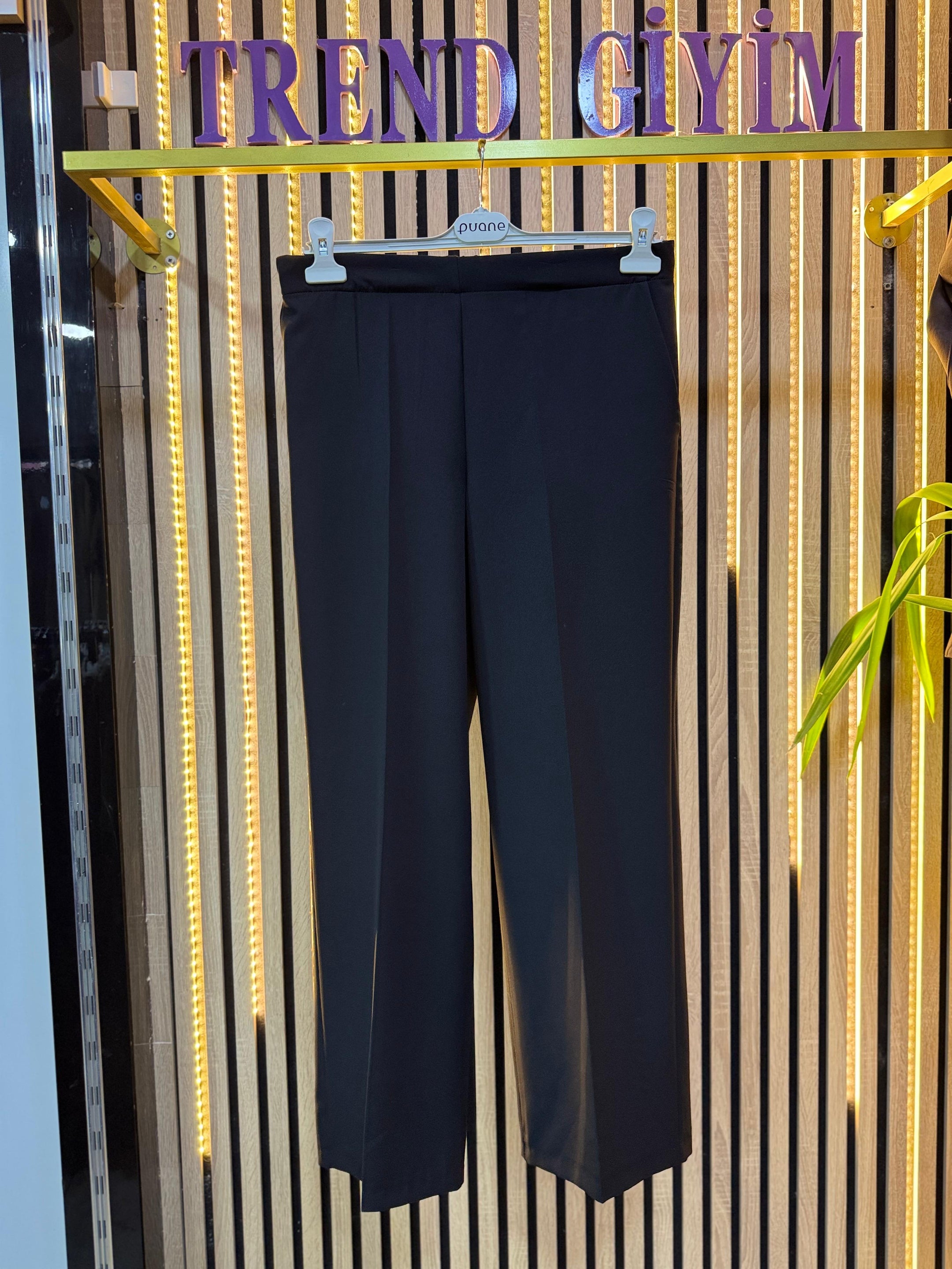 BİHRUZE BOL PAÇA PANTOLON SİYAH P26