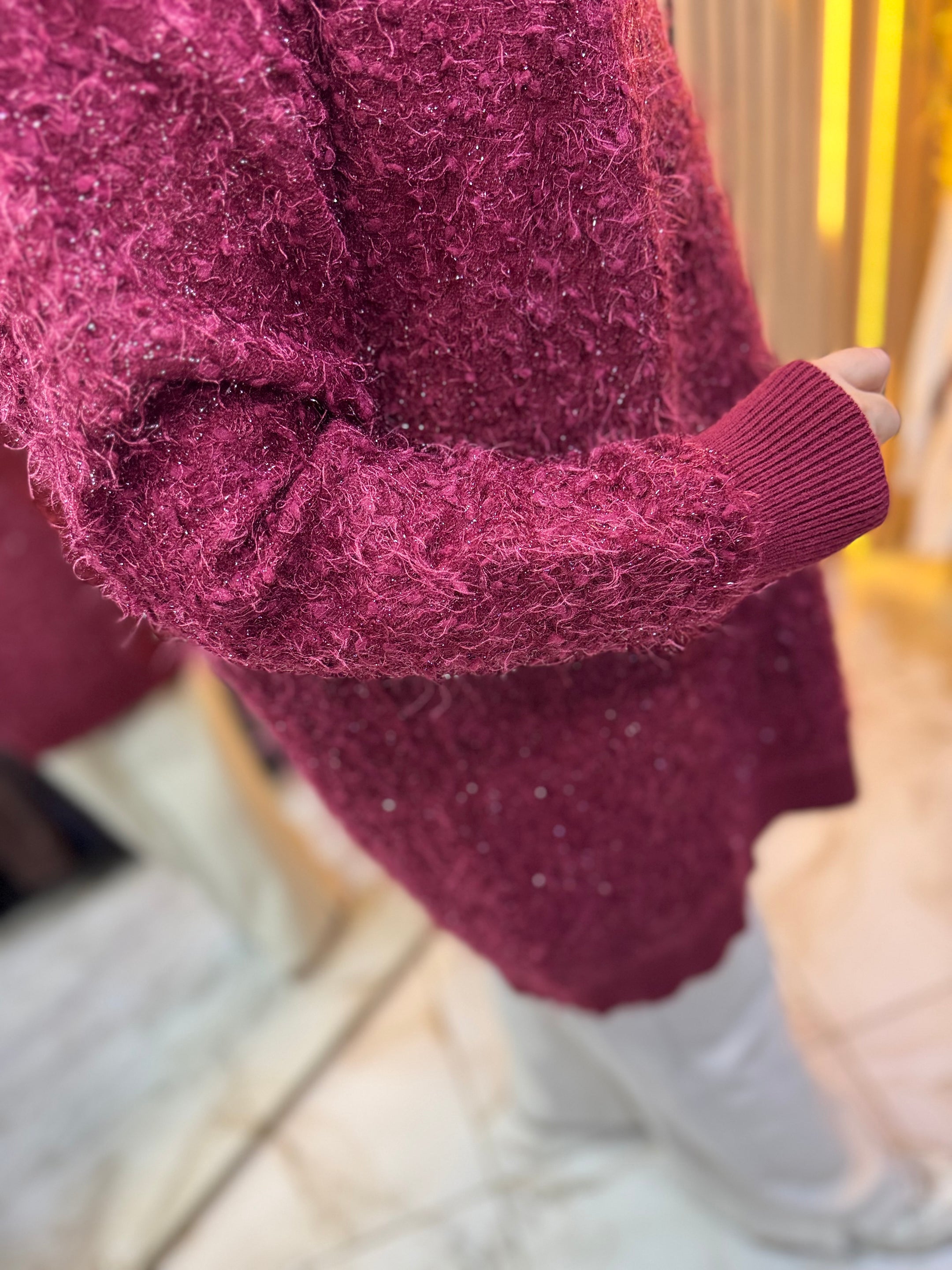 ANGORA YUMOŞ TUNIK BORDO