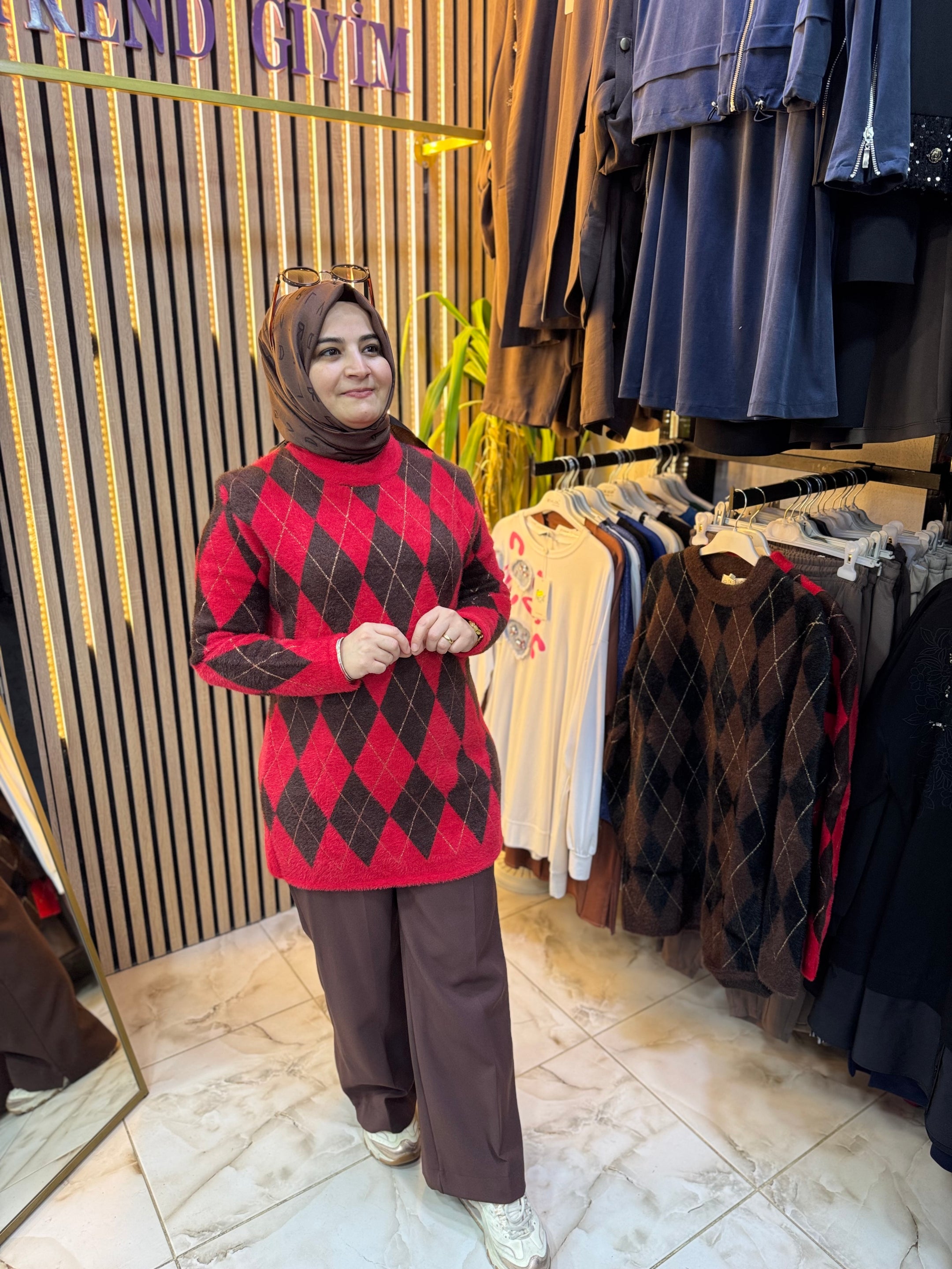 BAKLAVA DESEN YUMOŞ TUNİK ￼