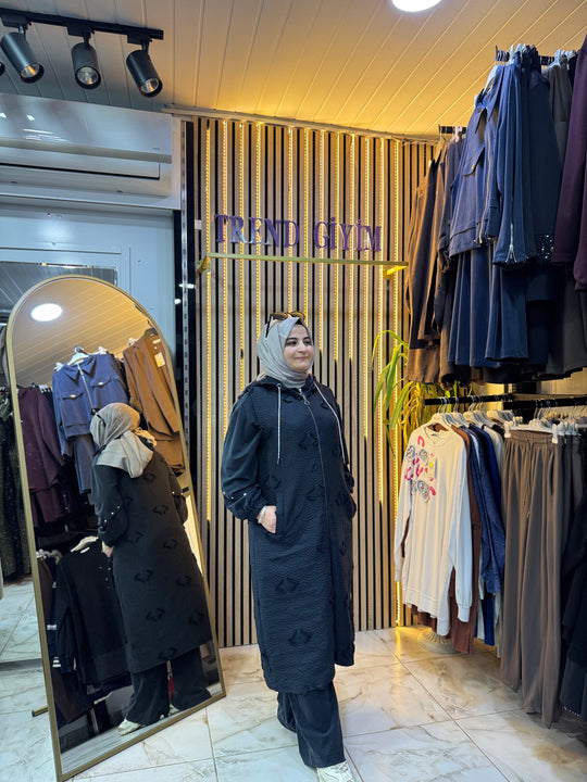 KAPITONE KABARTMALI YELEK SIYAH Y1