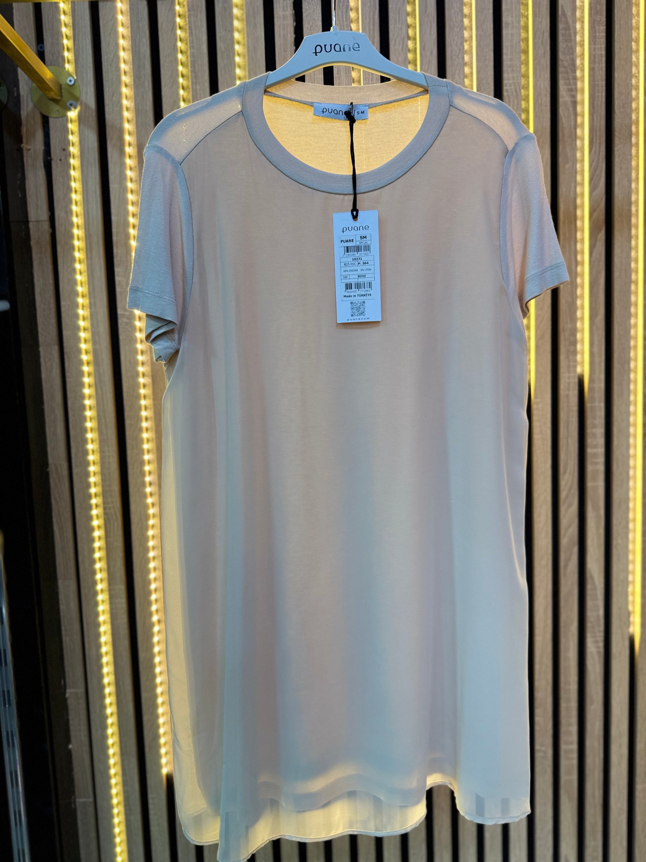 PUANE ÖNÜ TÜL KISA KOL IÇLIK 02￼