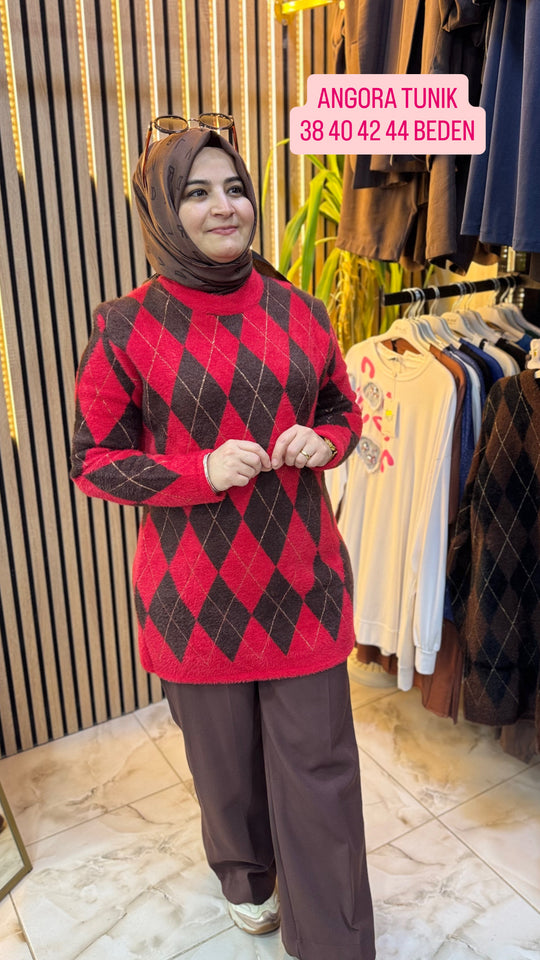 BAKLAVA DESEN YUMOŞ TUNİK ￼