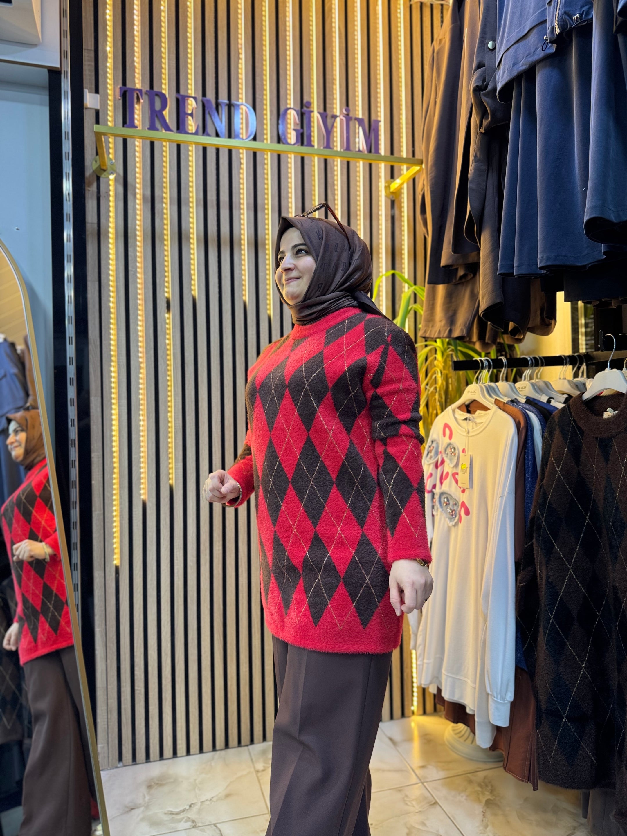 BAKLAVA DESEN YUMOŞ TUNİK ￼