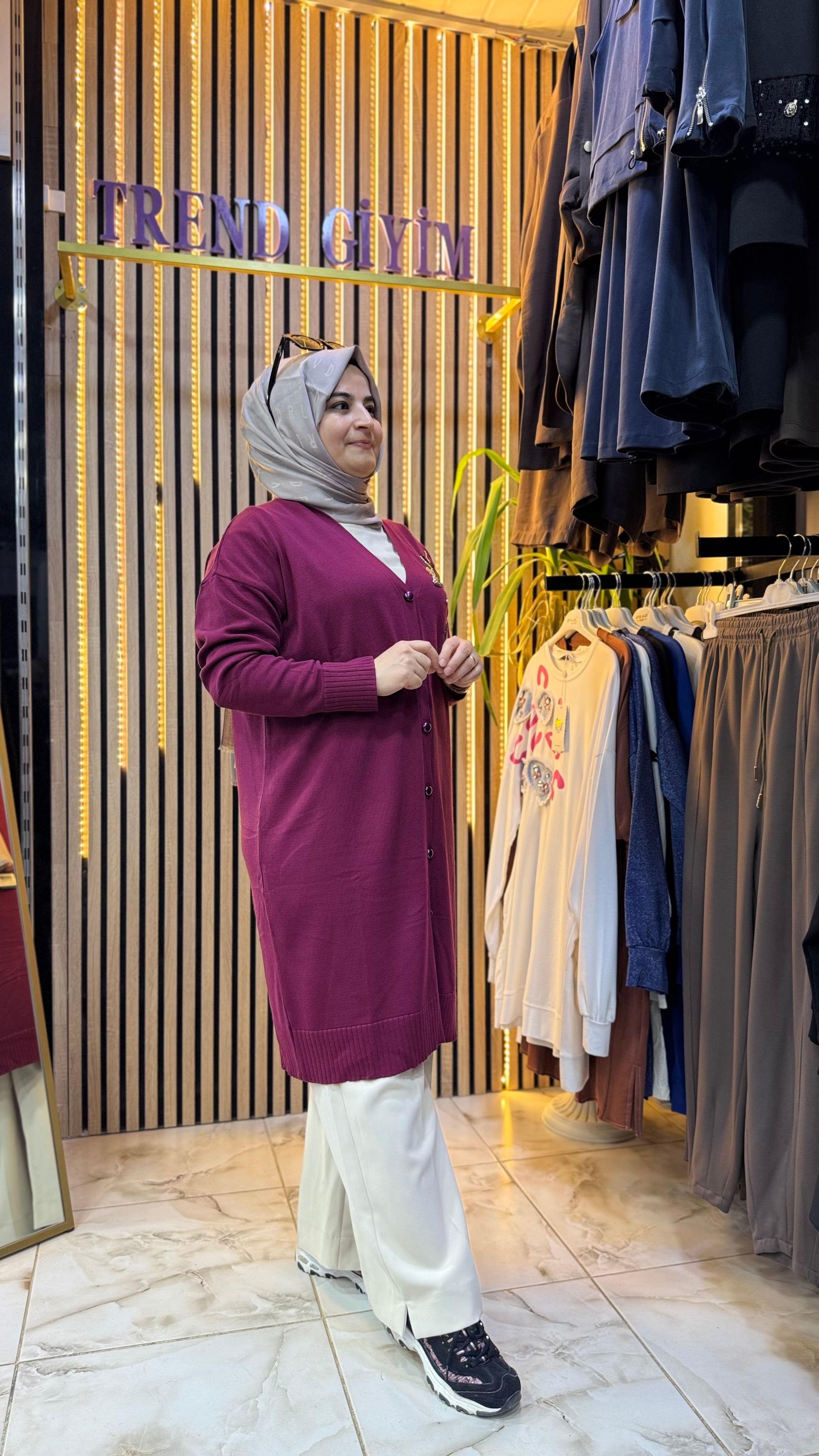 NEFISE GÜL DETAYLI HIRKA BORDO HK1