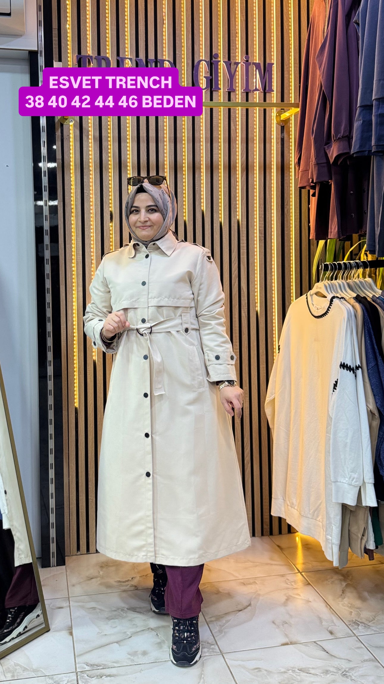 ESVET TRENCH BEJ