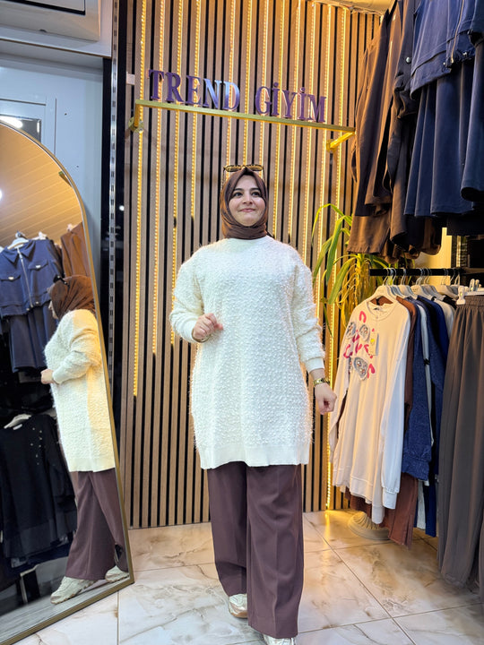 ANGORA YUMOŞ TUNIK BEYAZ