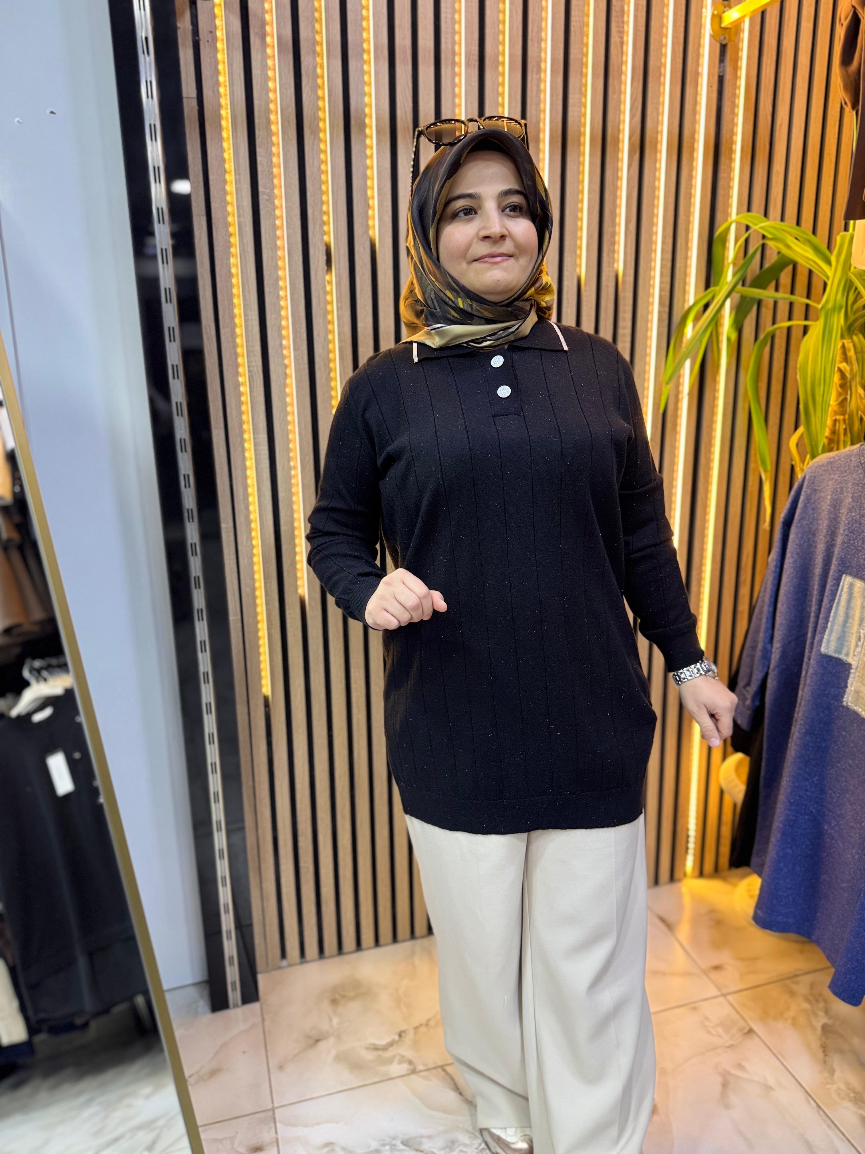 NEFİSE AKRİLİK SİMLİ TUNİK  TN41