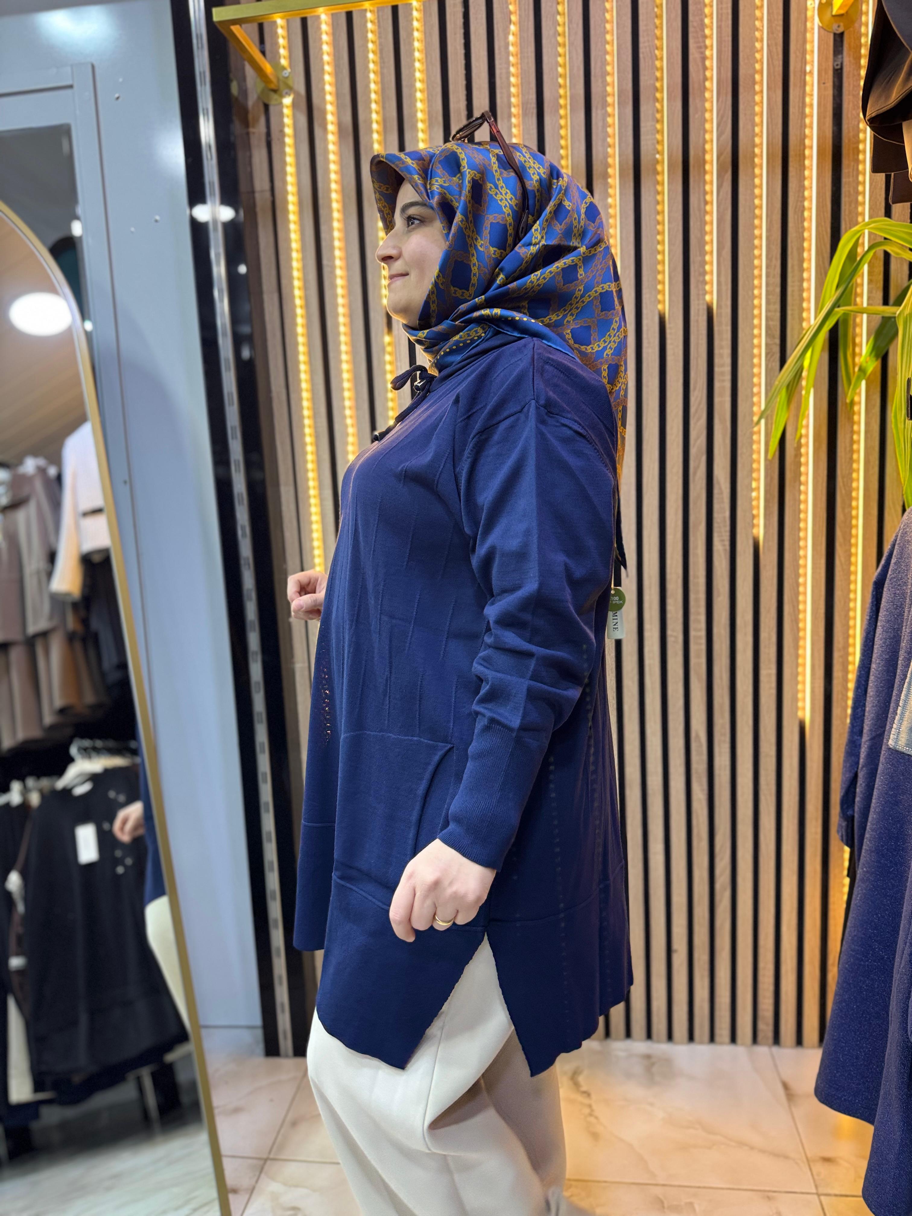 MERSERİZE KAPŞONLU TUNİK TN43