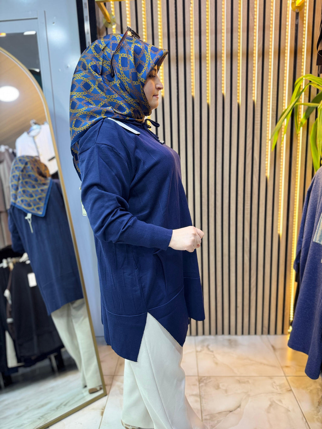 MERSERİZE KAPŞONLU TUNİK TN43