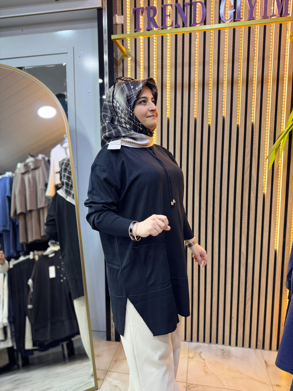 MERSERİZE KAPŞONLU TUNİK TN44