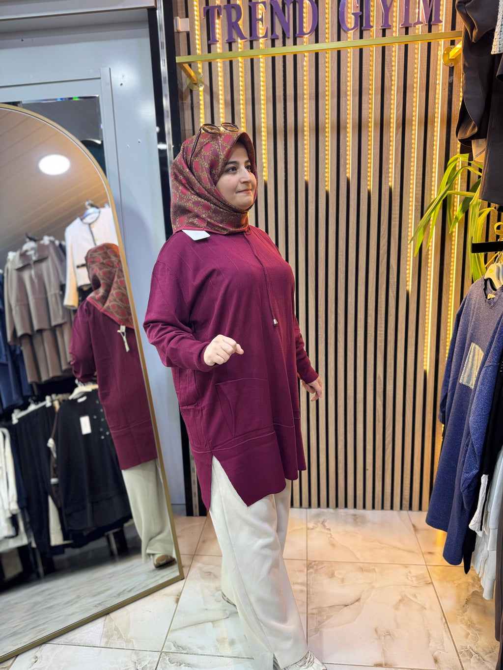 MERSERİZE KAPŞONLU TUNİK TN45