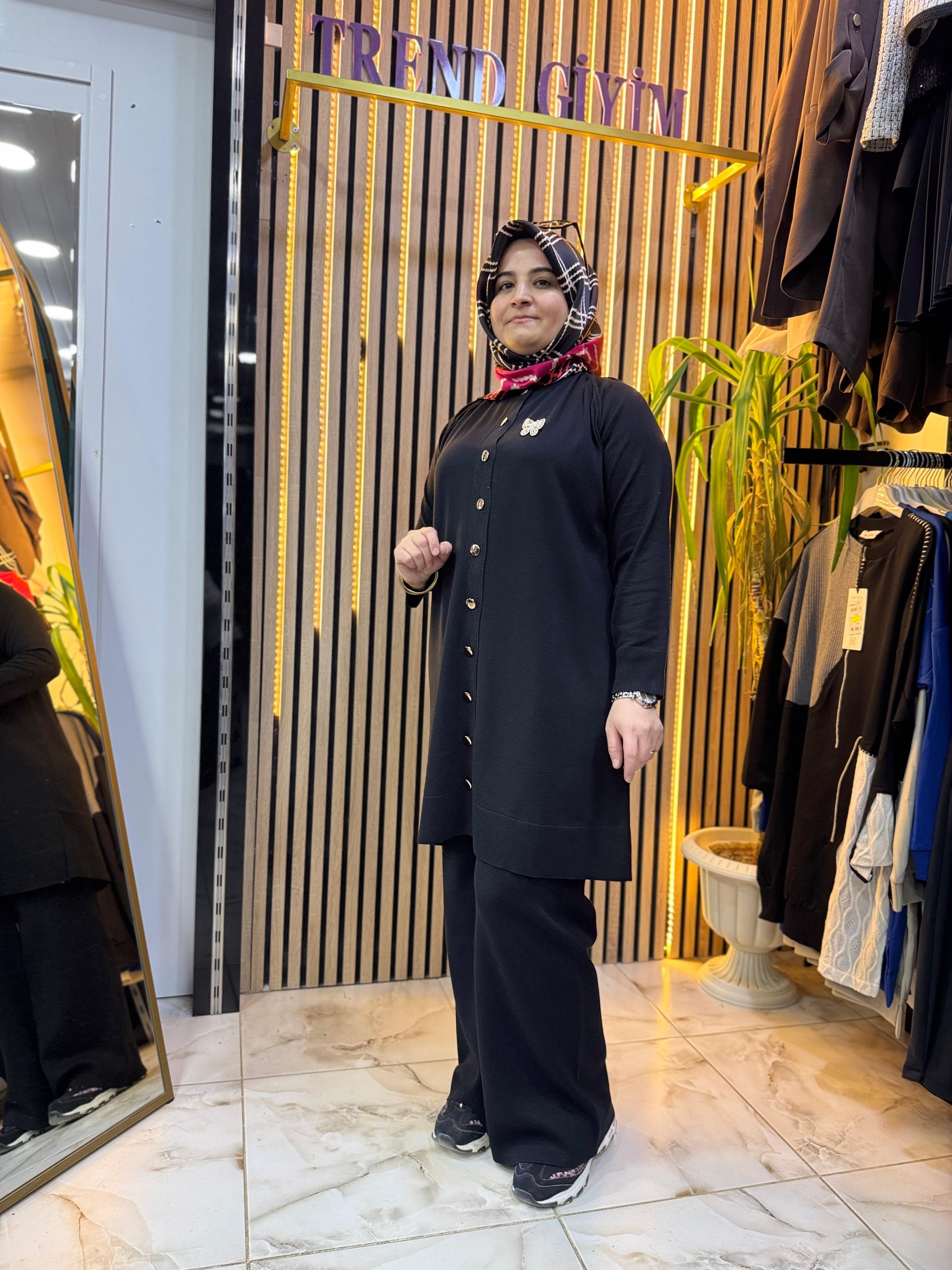 SOĞUK İP MERSERİZE TAKIM SİYAH T32