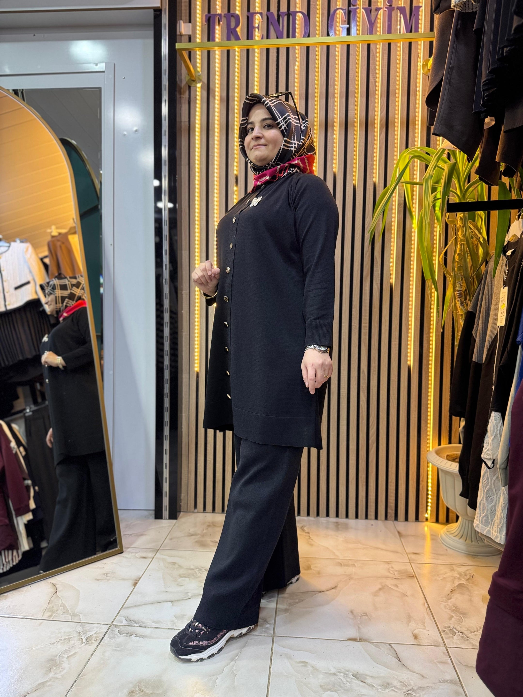 SOĞUK İP MERSERİZE TAKIM SİYAH T32