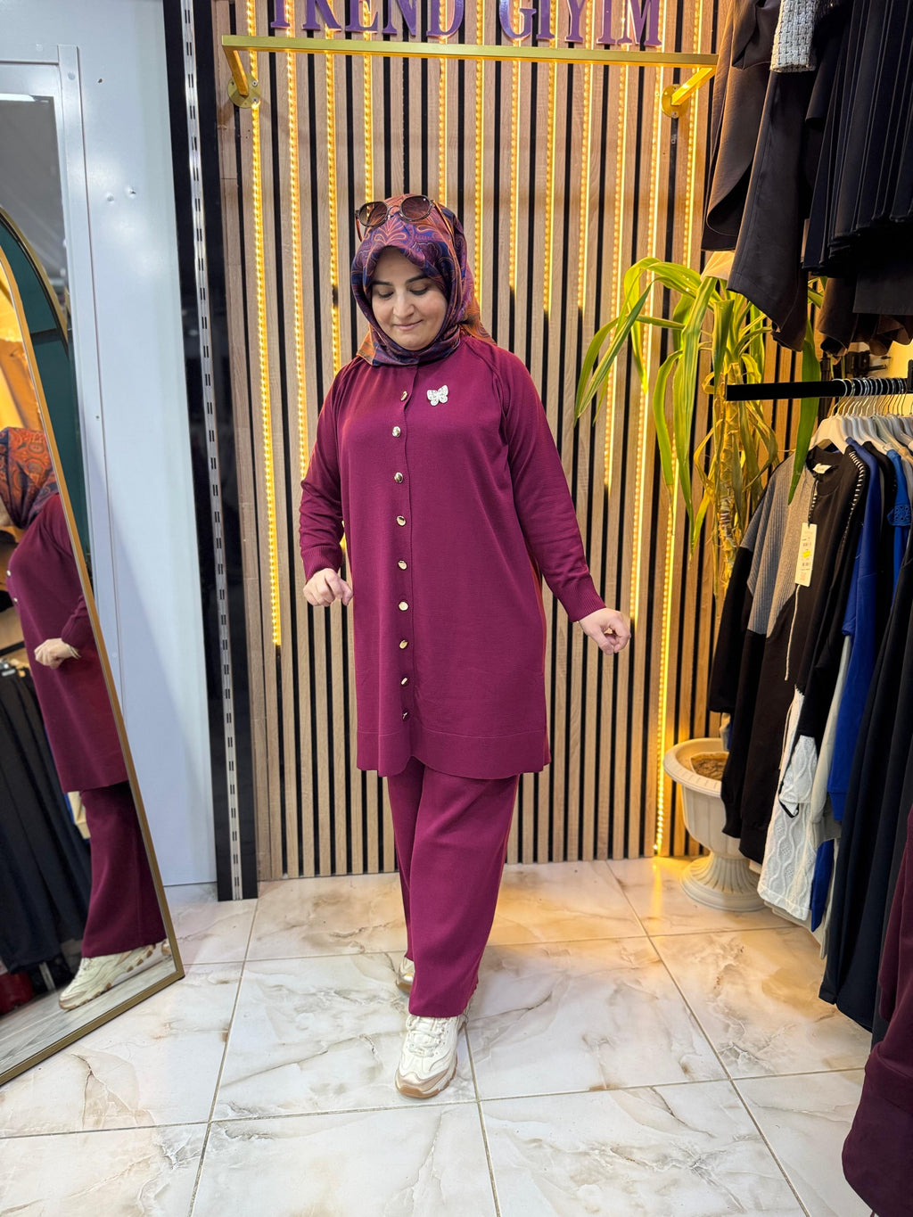 SOĞUK İP MERSERİZE TAKIM BORDO T33