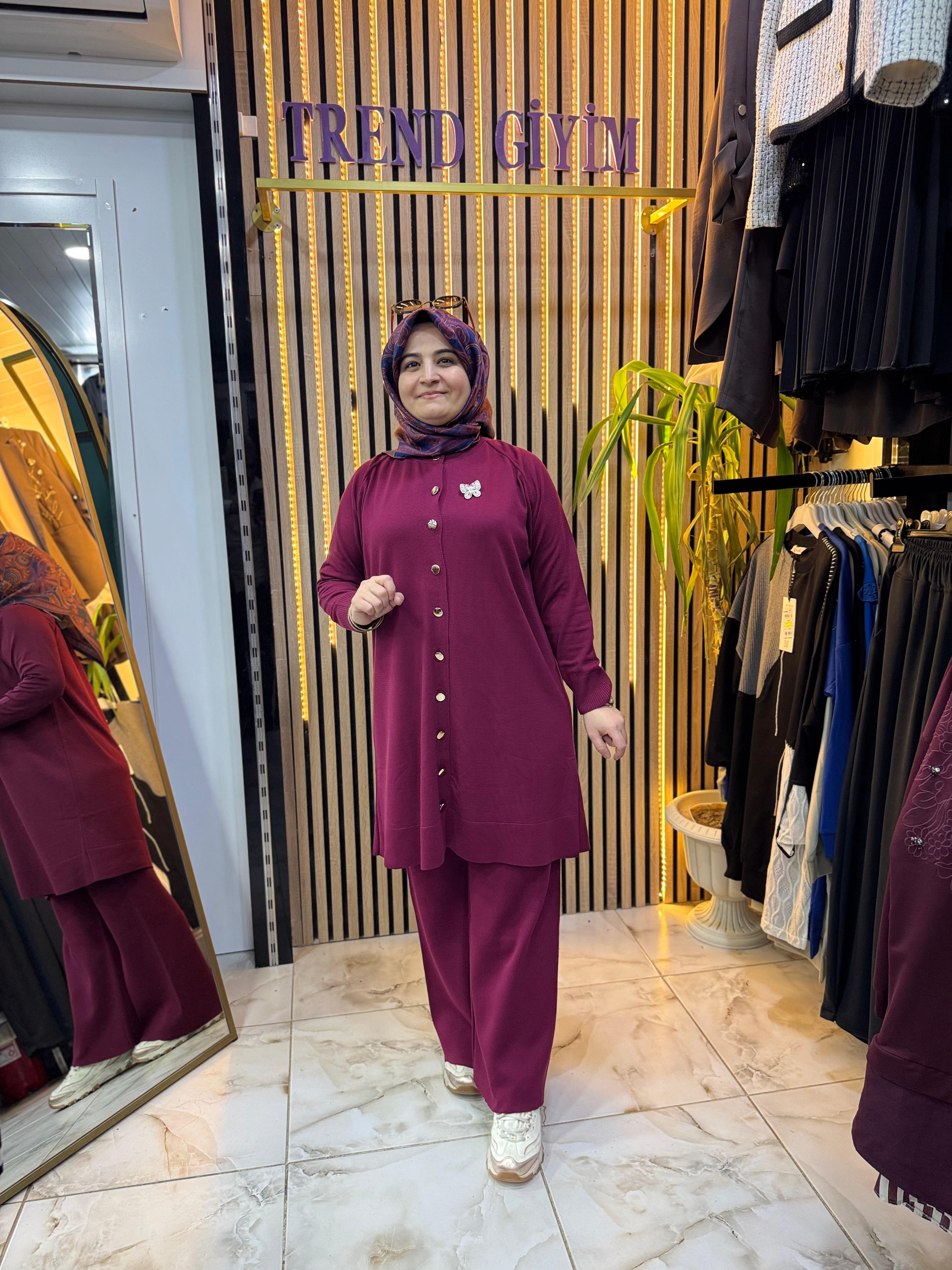 SOĞUK İP MERSERİZE TAKIM BORDO T33