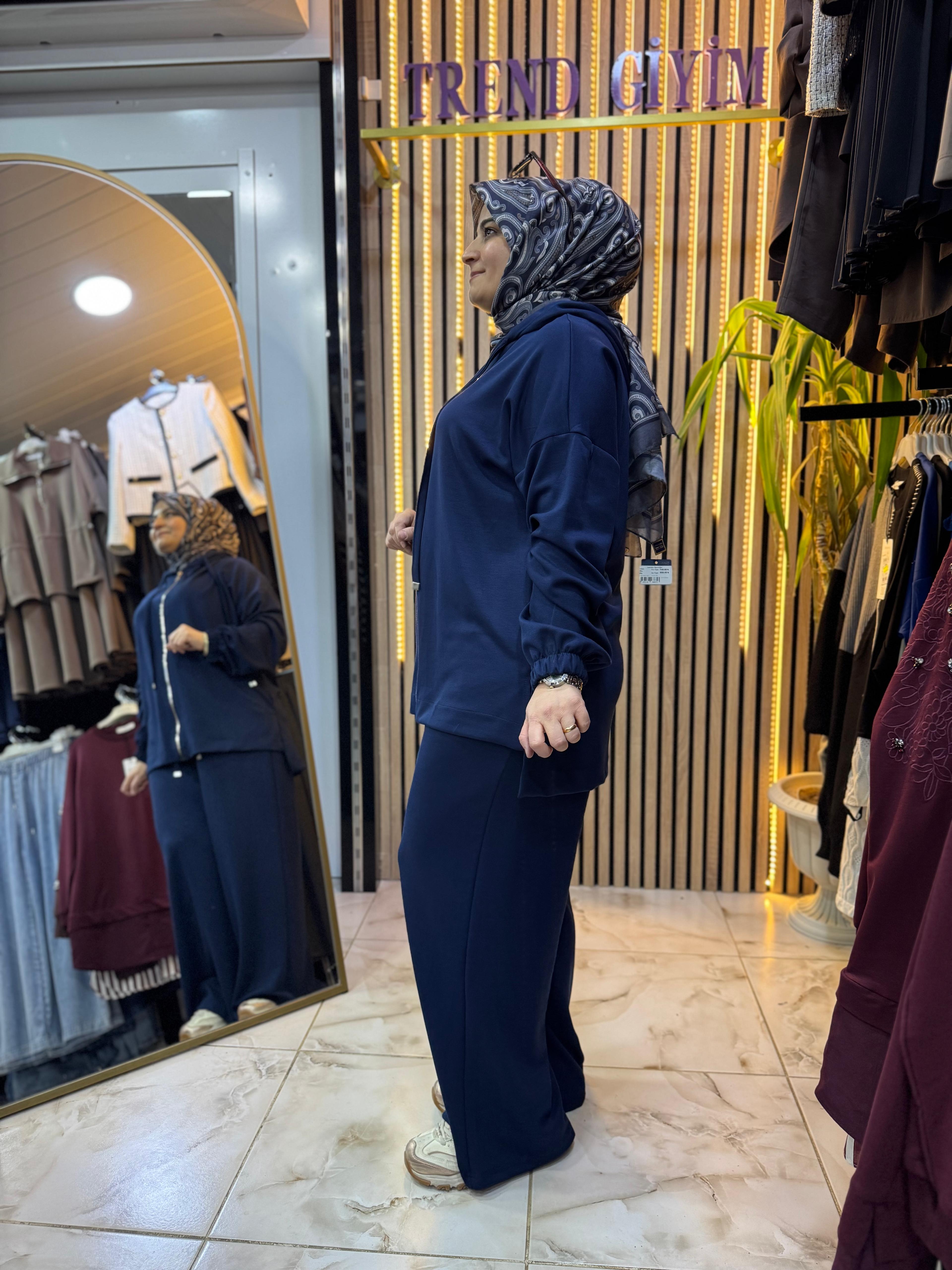 KAMPANYALI OYSHO TAKIM RAHAT KALIP LACİVERT T22