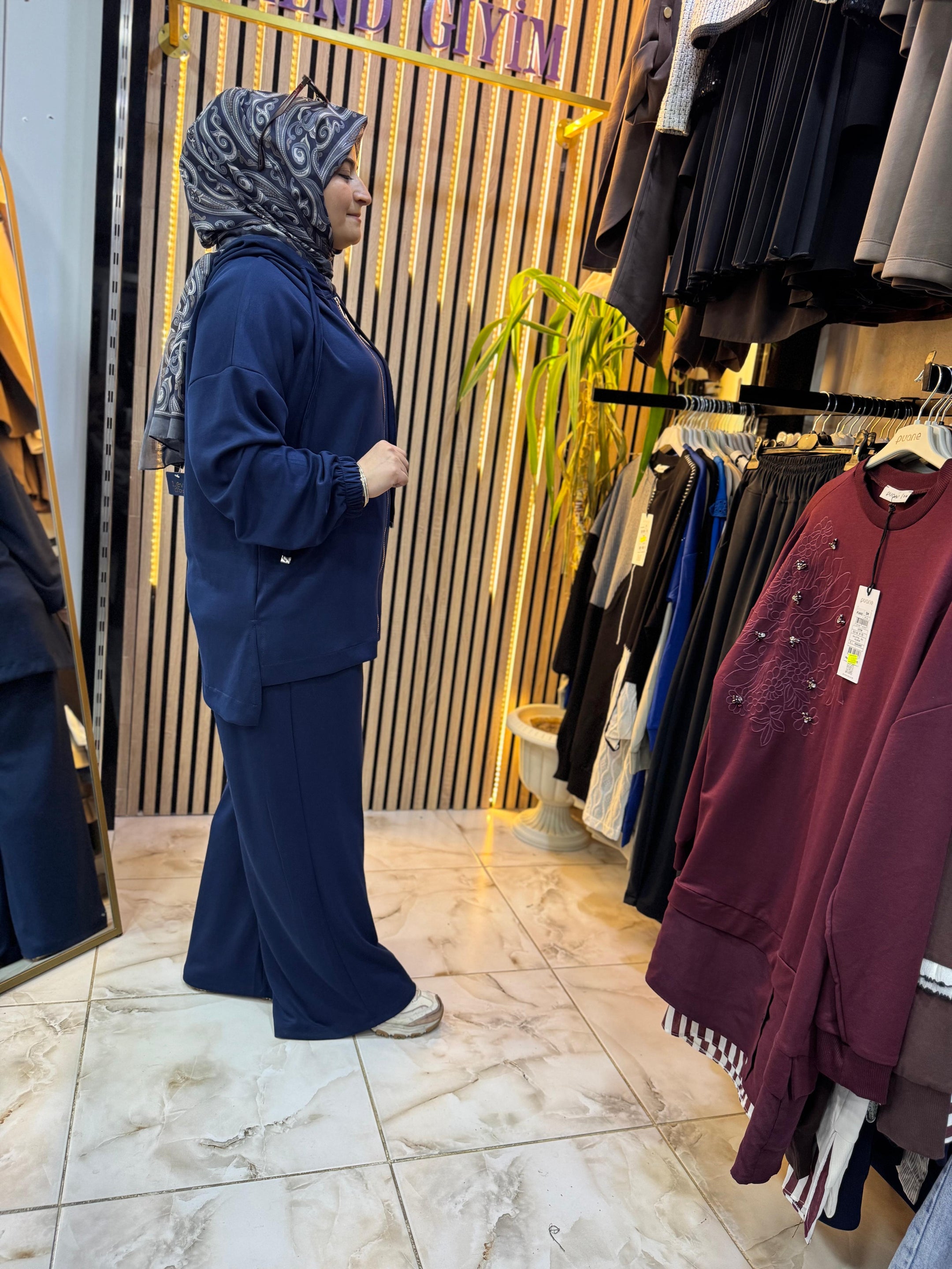 KAMPANYALI OYSHO TAKIM RAHAT KALIP LACİVERT T22