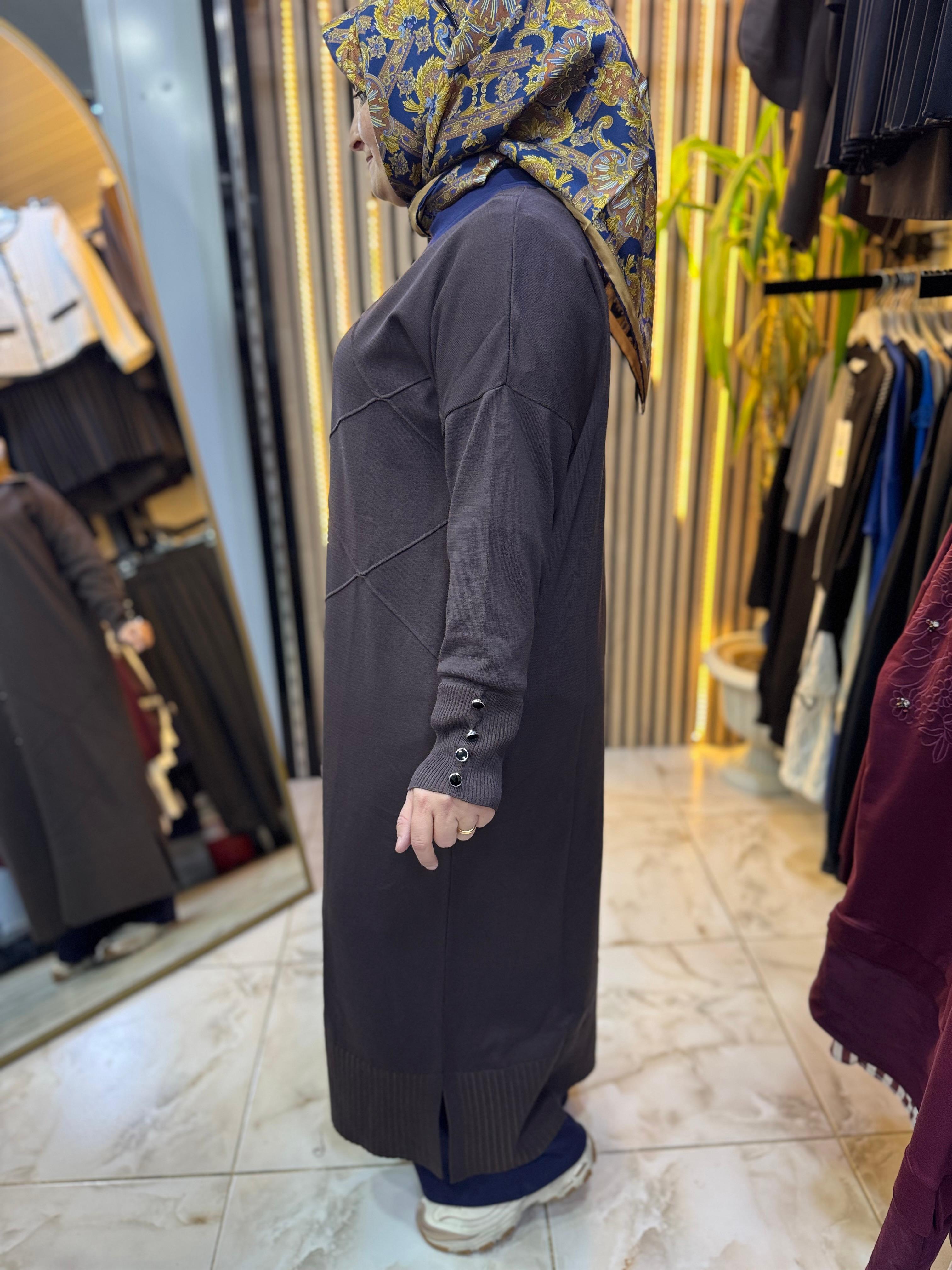 UZUN MERSERİZE HIRKA ACI KAHVE H04