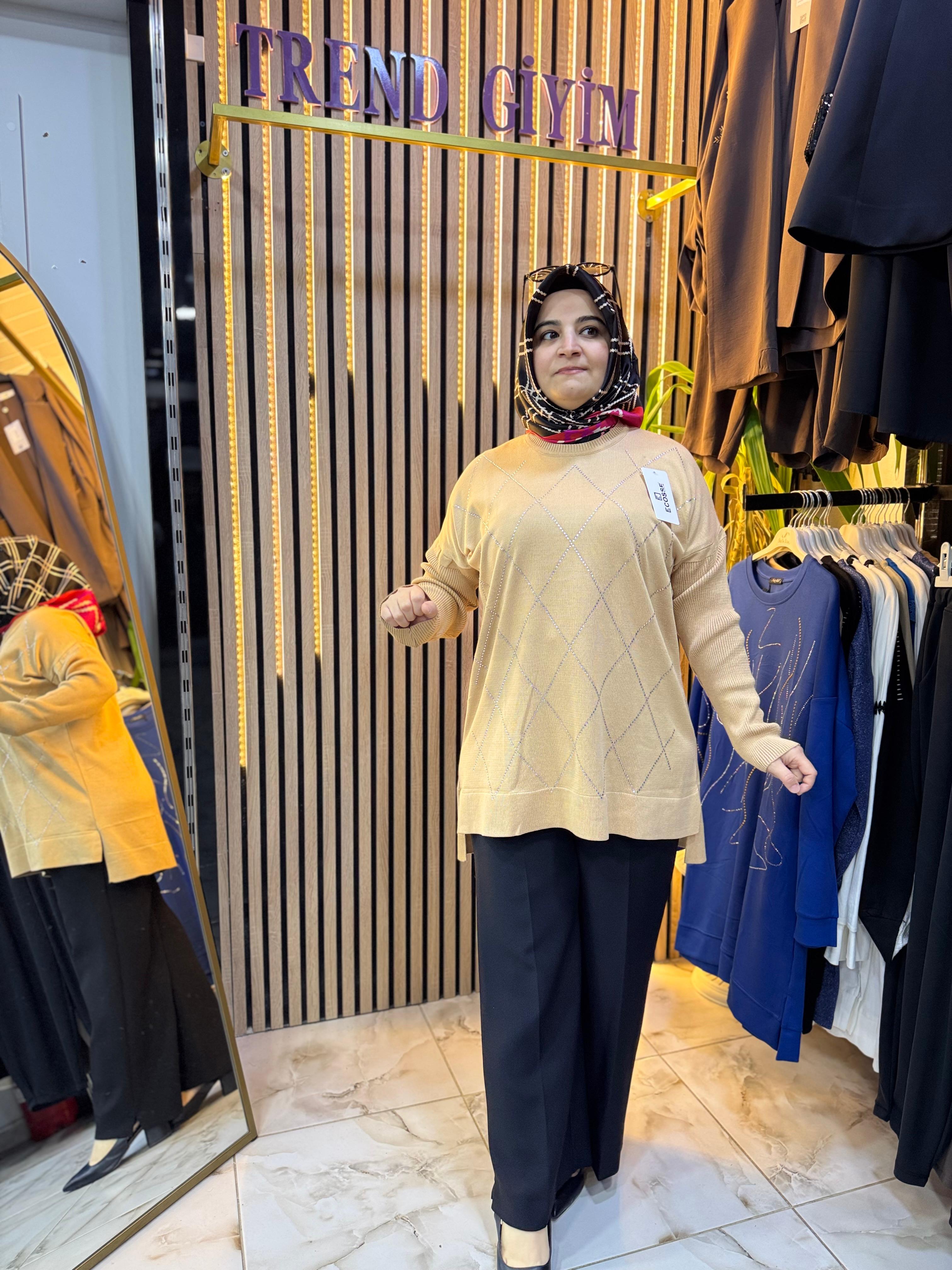 MERSERİZE TAŞLI TUNİK TN51