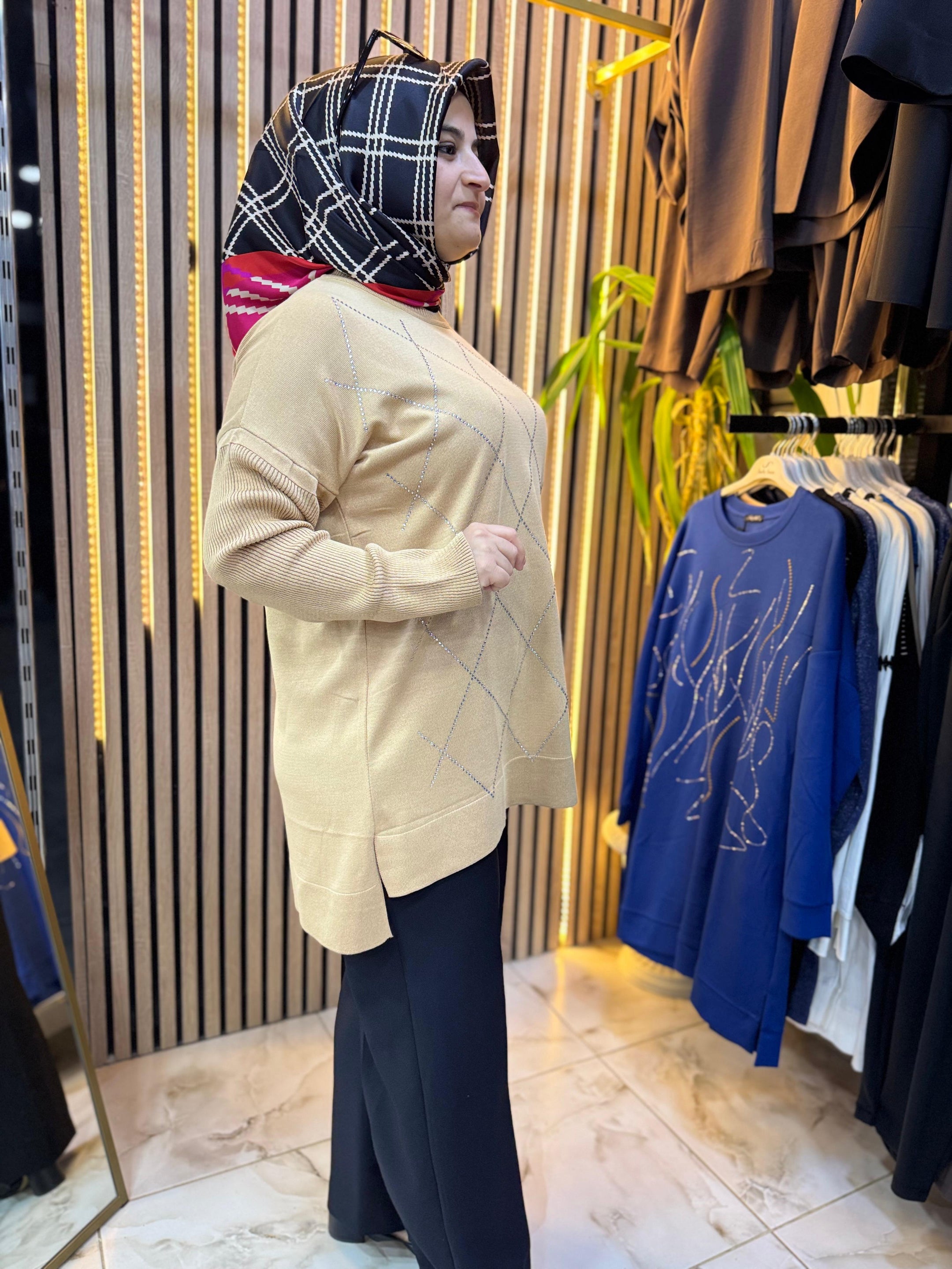 MERSERİZE TAŞLI TUNİK TN51