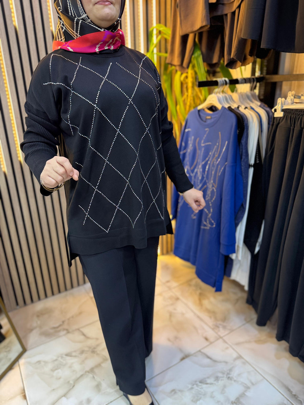 MERSERİZE TAŞLI TUNİK TN52