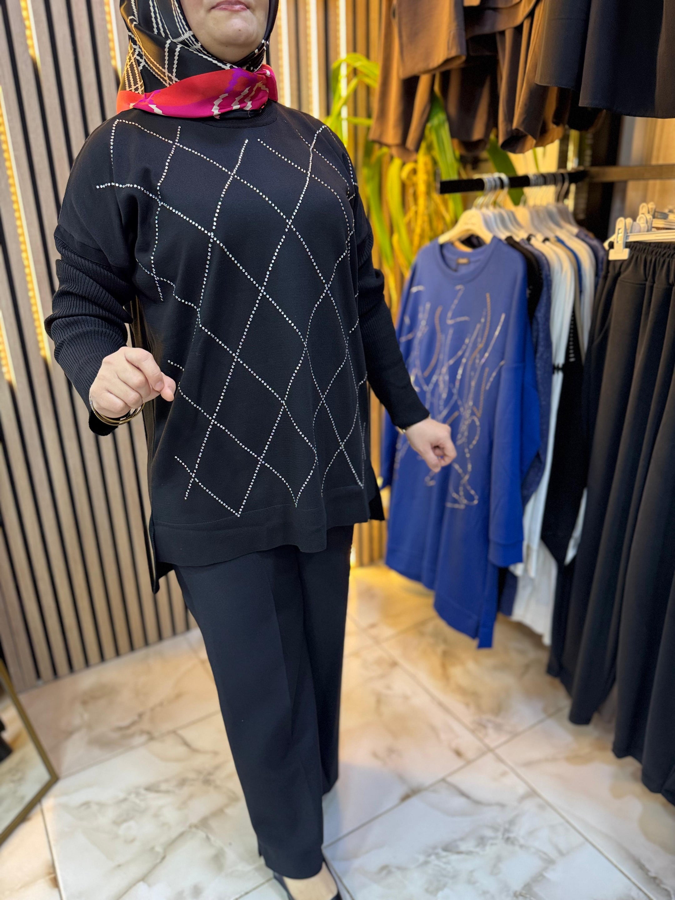 MERSERİZE TAŞLI TUNİK TN52