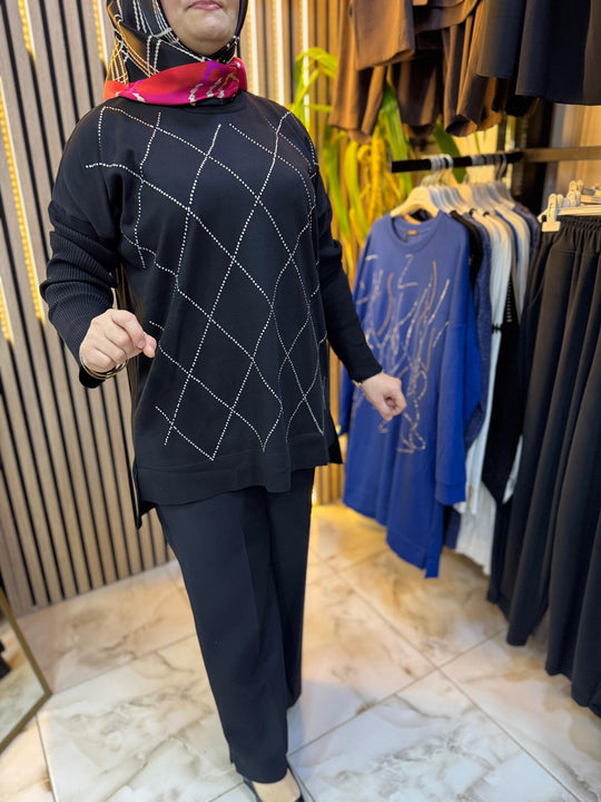 MERSERİZE TAŞLI TUNİK TN52