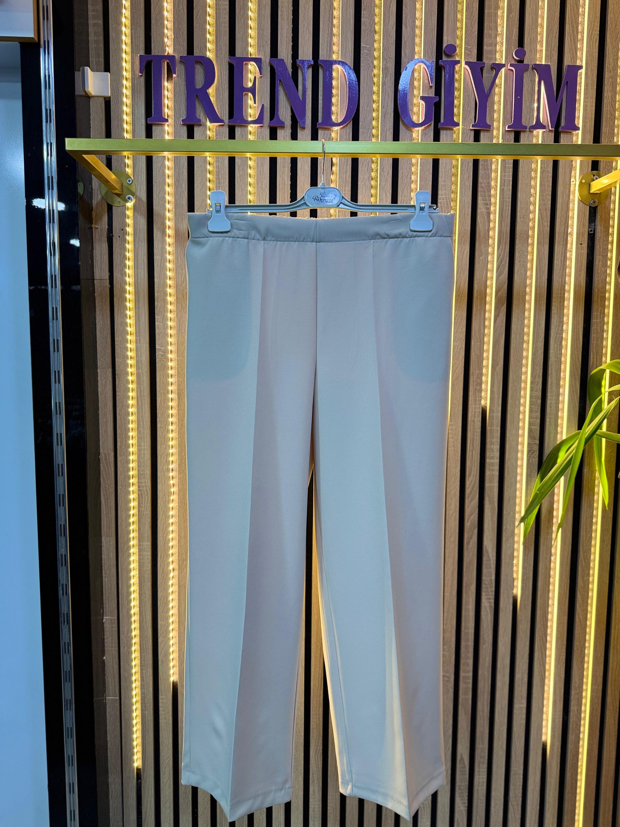BİHRUZE BOL PAÇA PANTOLON BEJ P25