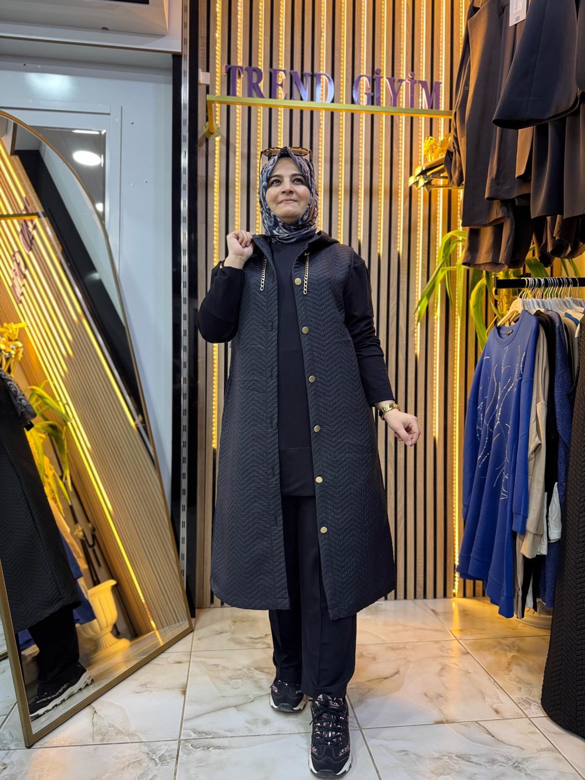 KAPİTONE YELEK SİYAH